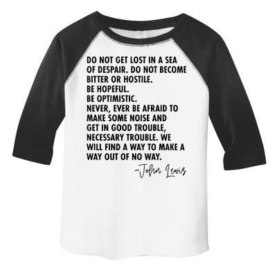 Rep John Lewis Quote RIP Tribute Toddler Fine Jersey T-Shirt