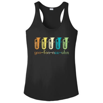 Retro Euphonium Player Euphoniumist Brass Horn Marching Band Ladies PosiCharge Competitor Racerback Tank