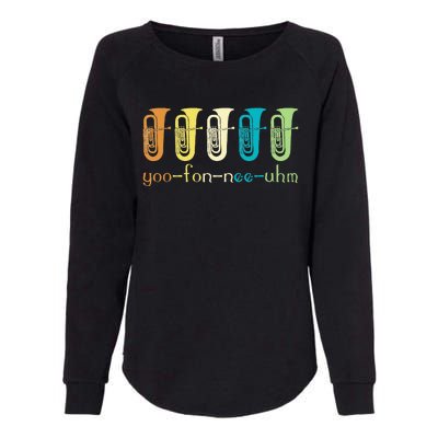 Retro Euphonium Player Euphoniumist Brass Horn Marching Band Womens California Wash Sweatshirt