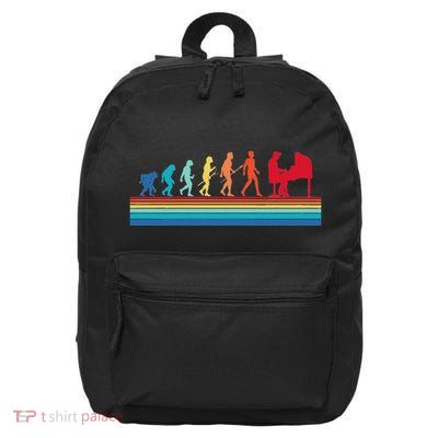 Retro Evolution Piano Player Pianist Classical Music Lover 16 in Basic Backpack