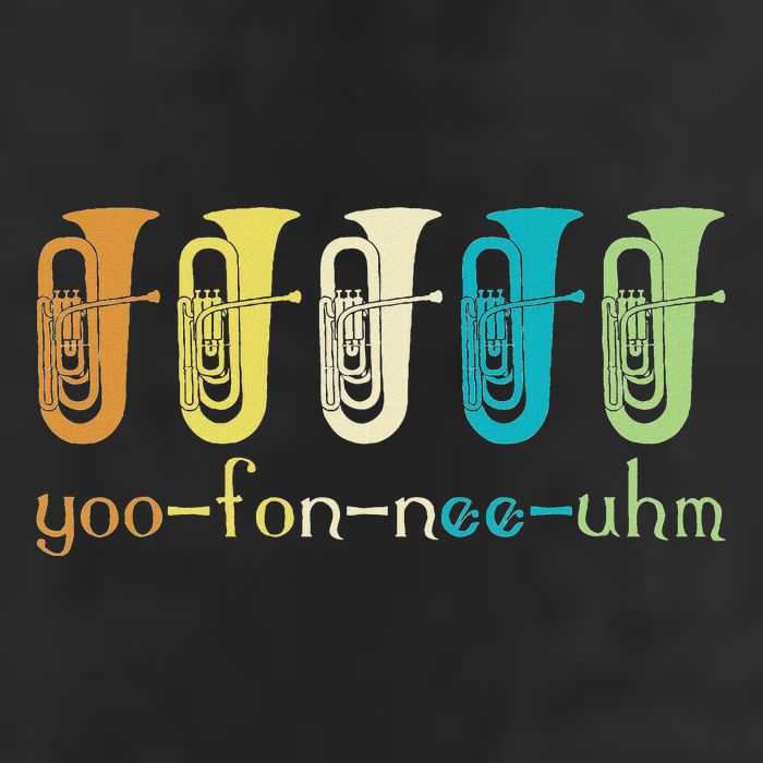 Retro Euphonium Player Euphoniumist Brass Horn Marching Band Garment-Dyed Fleece Hoodie