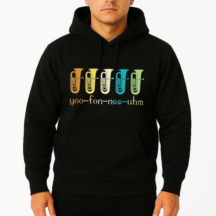 Retro Euphonium Player Euphoniumist Brass Horn Marching Band Hoodie