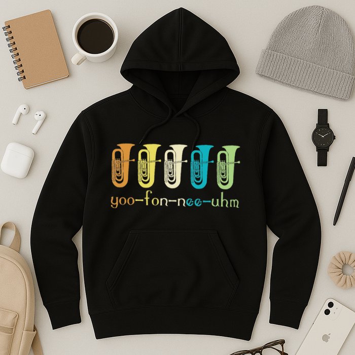 Retro Euphonium Player Euphoniumist Brass Horn Marching Band Hoodie