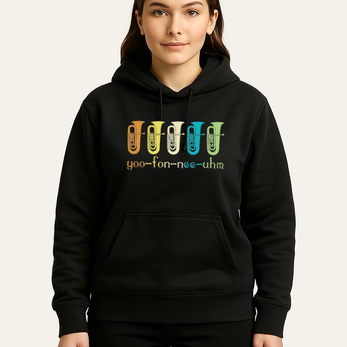 Retro Euphonium Player Euphoniumist Brass Horn Marching Band Hoodie
