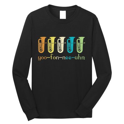 Retro Euphonium Player Euphoniumist Brass Horn Marching Band Long Sleeve Shirt
