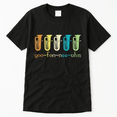 Retro Euphonium Player Euphoniumist Brass Horn Marching Band Tall T-Shirt