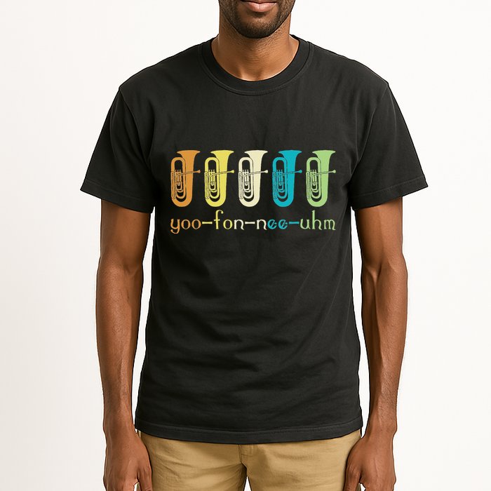 Retro Euphonium Player Euphoniumist Brass Horn Marching Band Tall T-Shirt