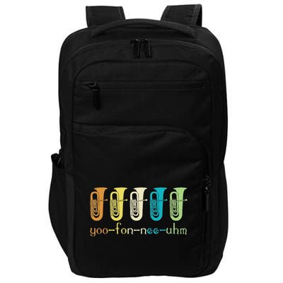 Retro Euphonium Player Euphoniumist Brass Horn Marching Band Impact Tech Backpack