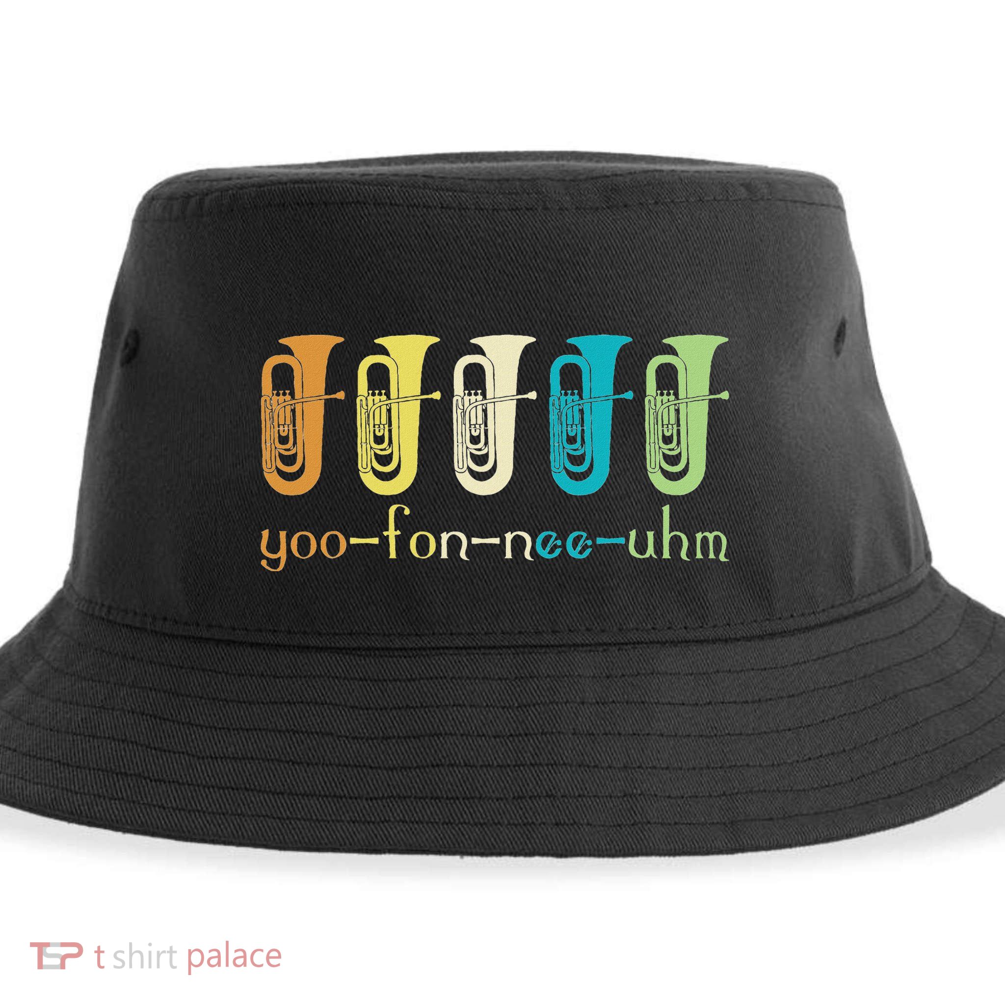 Retro Euphonium Player Euphoniumist Brass Horn Marching Band Sustainable Bucket Hat