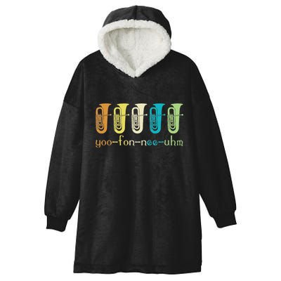 Retro Euphonium Player Euphoniumist Brass Horn Marching Band Hooded Wearable Blanket