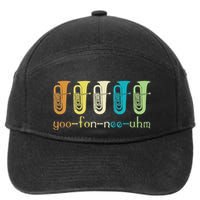Retro Euphonium Player Euphoniumist Brass Horn Marching Band 7-Panel Snapback Hat