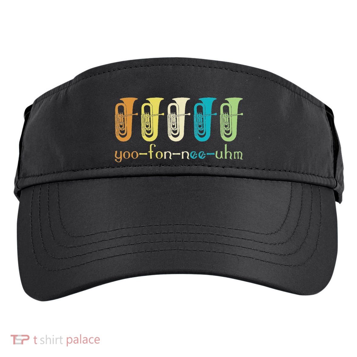 Retro Euphonium Player Euphoniumist Brass Horn Marching Band Adult Drive Performance Visor