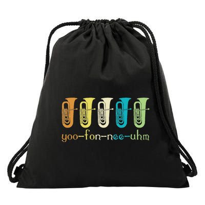 Retro Euphonium Player Euphoniumist Brass Horn Marching Band Drawstring Bag