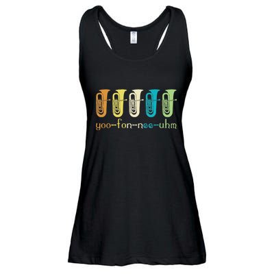 Retro Euphonium Player Euphoniumist Brass Horn Marching Band Ladies Essential Flowy Tank