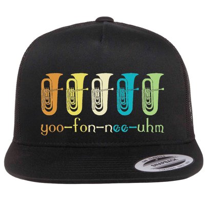 Retro Euphonium Player Euphoniumist Brass Horn Marching Band Flatbill Hat