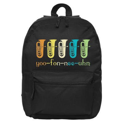 Retro Euphonium Player Euphoniumist Brass Horn Marching Band 16 in Basic Backpack