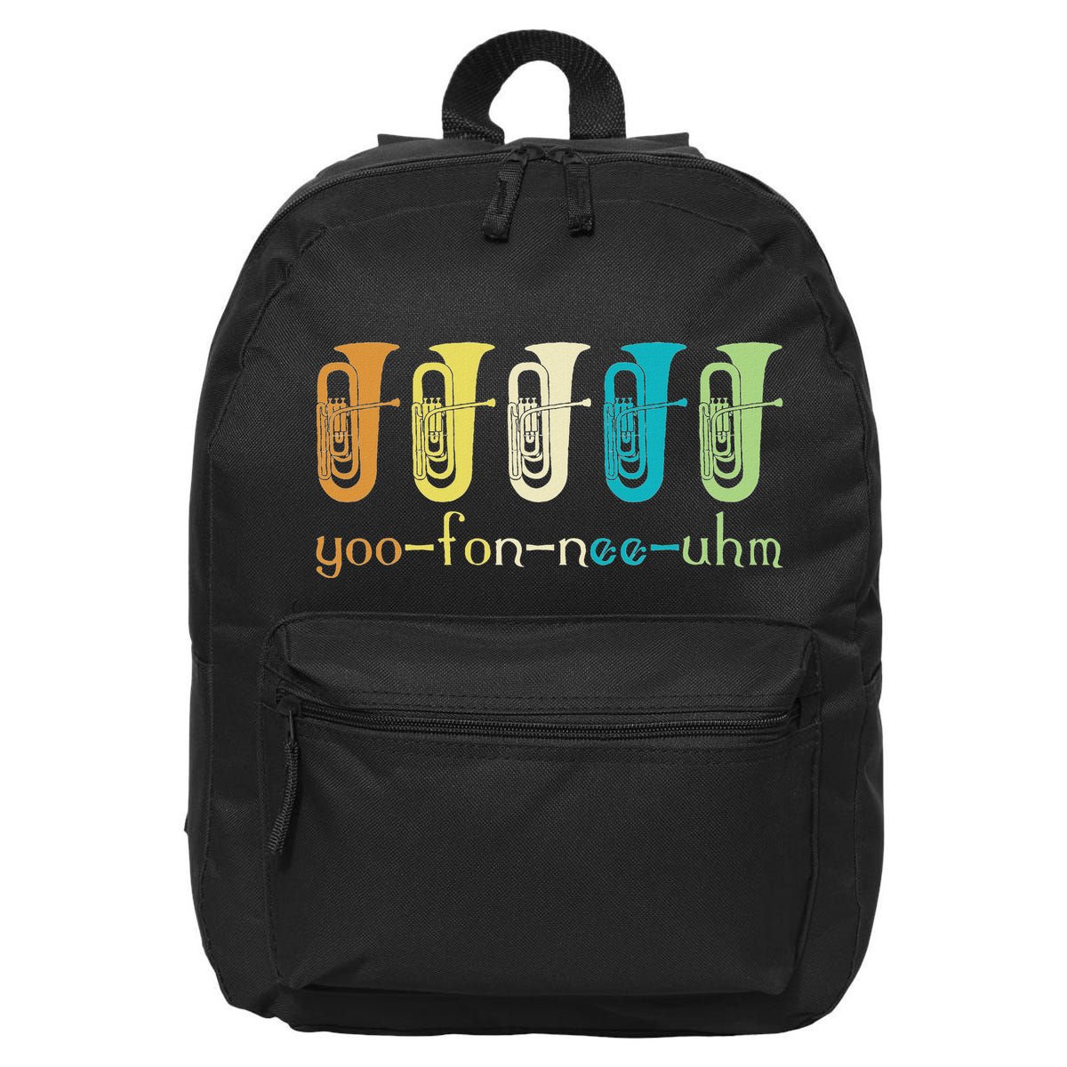 Retro Euphonium Player Euphoniumist Brass Horn Marching Band 16 in Basic Backpack