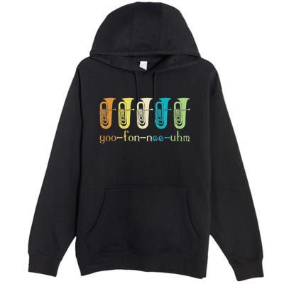 Retro Euphonium Player Euphoniumist Brass Horn Marching Band Premium Pullover Hoodie