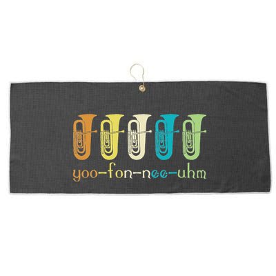Retro Euphonium Player Euphoniumist Brass Horn Marching Band Large Microfiber Waffle Golf Towel