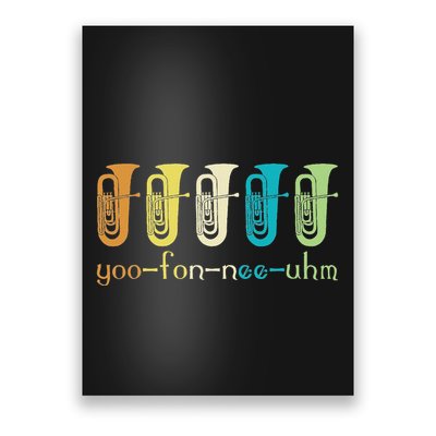 Retro Euphonium Player Euphoniumist Brass Horn Marching Band Poster