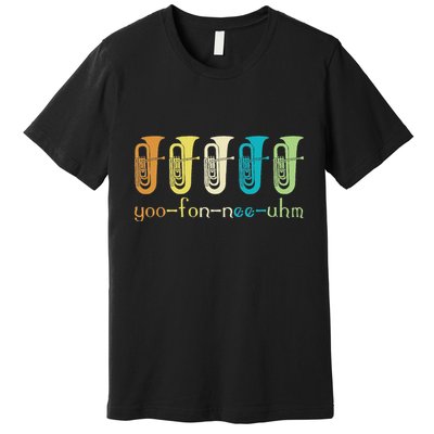 Retro Euphonium Player Euphoniumist Brass Horn Marching Band Premium T-Shirt
