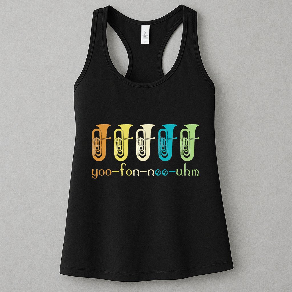 Retro Euphonium Player Euphoniumist Brass Horn Marching Band Womens Tank Top