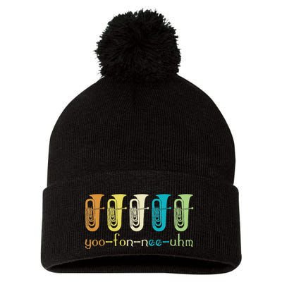 Retro Euphonium Player Euphoniumist Brass Horn Marching Band Pom Pom 12in Knit Beanie