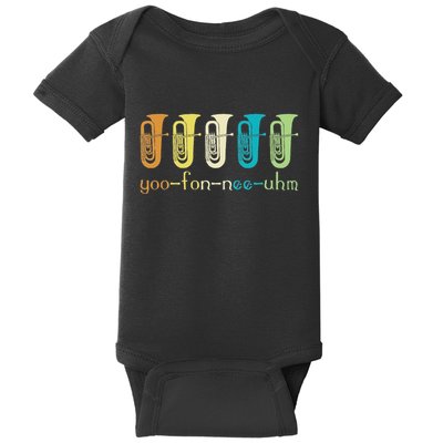Retro Euphonium Player Euphoniumist Brass Horn Marching Band Baby Bodysuit