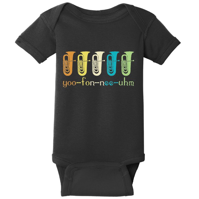 Retro Euphonium Player Euphoniumist Brass Horn Marching Band Baby Bodysuit