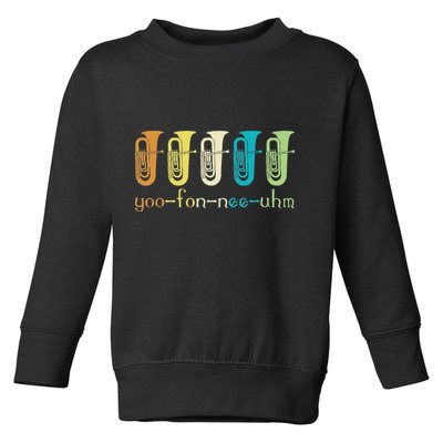 Retro Euphonium Player Euphoniumist Brass Horn Marching Band Toddler Sweatshirt