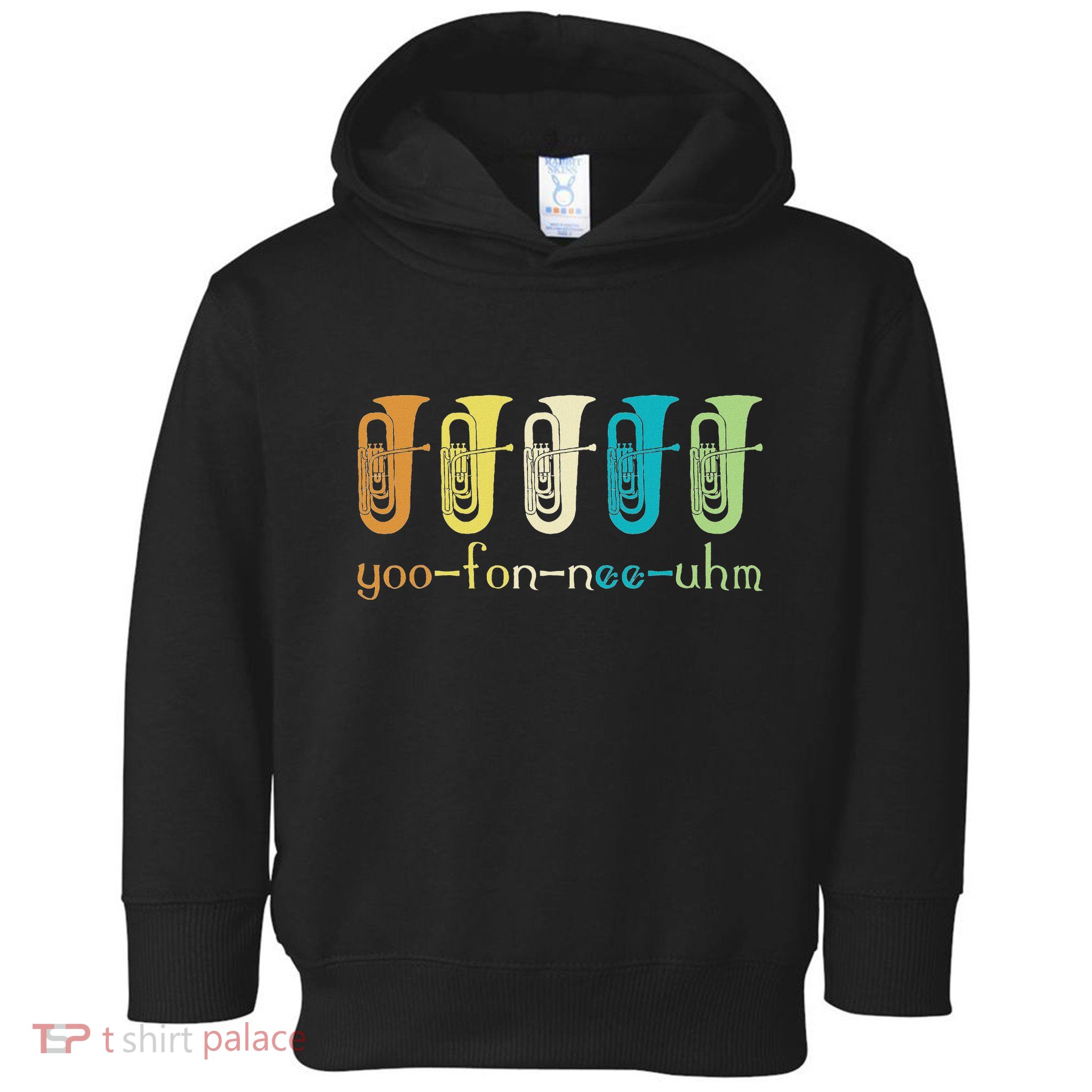 Retro Euphonium Player Euphoniumist Brass Horn Marching Band Toddler Hoodie