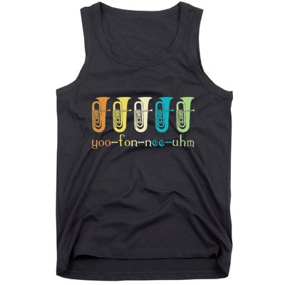 Retro Euphonium Player Euphoniumist Brass Horn Marching Band Tank Top