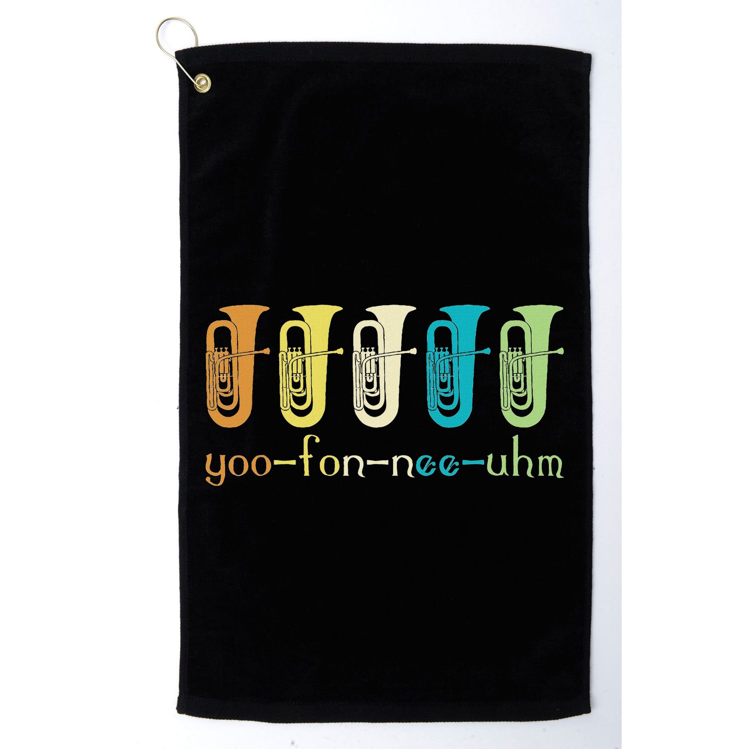 Retro Euphonium Player Euphoniumist Brass Horn Marching Band Golf Towel