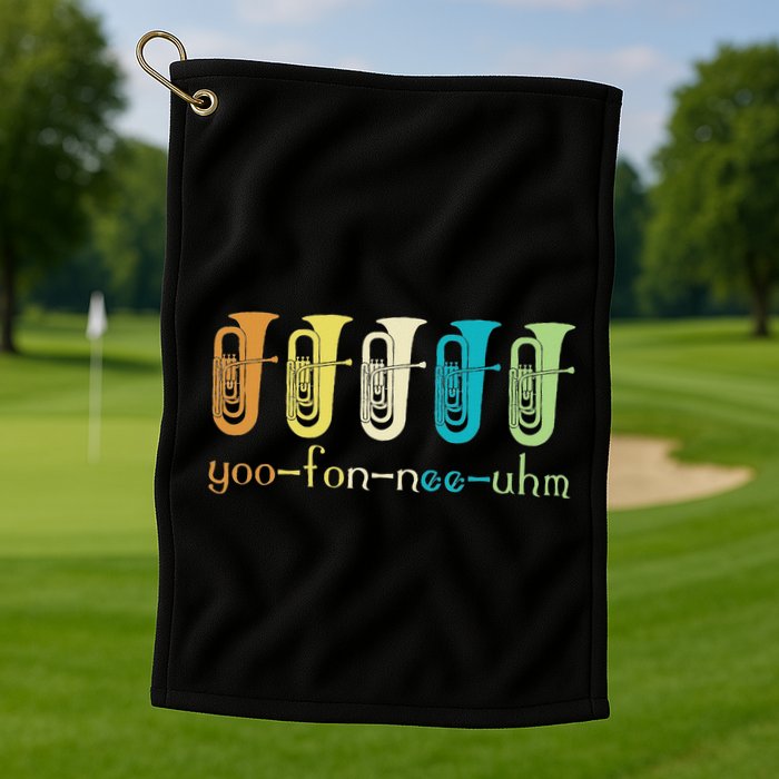 Retro Euphonium Player Euphoniumist Brass Horn Marching Band Golf Towel