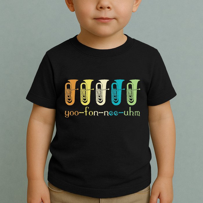 Retro Euphonium Player Euphoniumist Brass Horn Marching Band Toddler T-Shirt