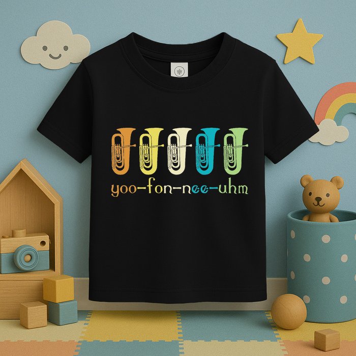 Retro Euphonium Player Euphoniumist Brass Horn Marching Band Toddler T-Shirt