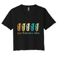 Retro Euphonium Player Euphoniumist Brass Horn Marching Band Crop Top