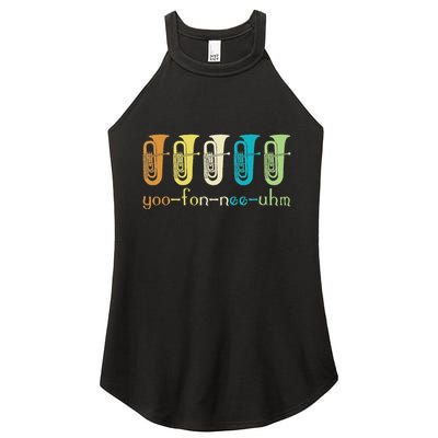 Retro Euphonium Player Euphoniumist Brass Horn Marching Band Women's Perfect Tri Rocker Tank