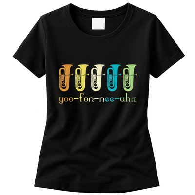 Retro Euphonium Player Euphoniumist Brass Horn Marching Band Womens T-Shirt