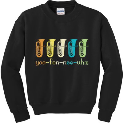 Retro Euphonium Player Euphoniumist Brass Horn Marching Band Kids Sweatshirt