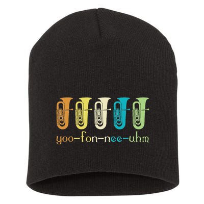 Retro Euphonium Player Euphoniumist Brass Horn Marching Band Short Acrylic Beanie