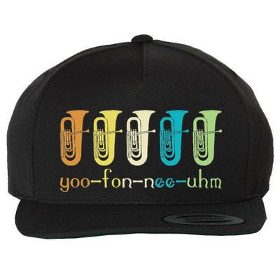 Retro Euphonium Player Euphoniumist Brass Horn Marching Band Wool Snapback Cap