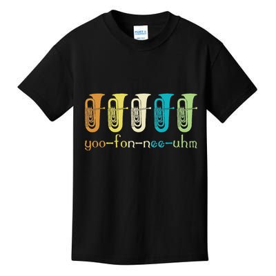 Retro Euphonium Player Euphoniumist Brass Horn Marching Band Kids T-Shirt
