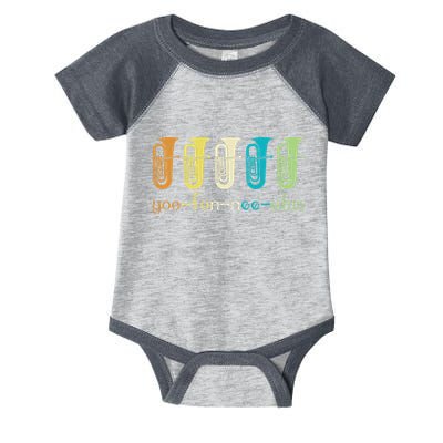 Retro Euphonium Player Euphoniumist Brass Horn Marching Band Infant Baby Jersey Bodysuit