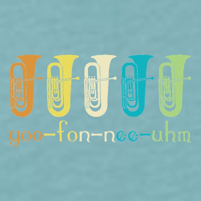Retro Euphonium Player Euphoniumist Brass Horn Marching Band Sueded Cloud Jersey T-Shirt