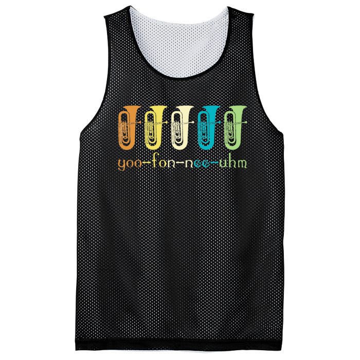 Retro Euphonium Player Euphoniumist Brass Horn Marching Band Mesh Reversible Basketball Jersey Tank