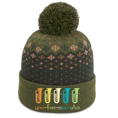 Retro Euphonium Player Euphoniumist Brass Horn Marching Band The Baniff Cuffed Pom Beanie