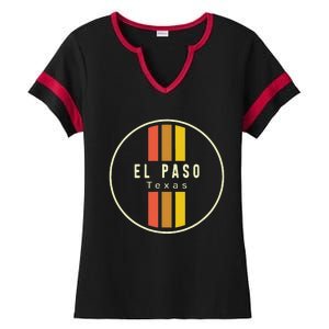 Retro El Paso Texas Ladies Halftime Notch Neck Tee