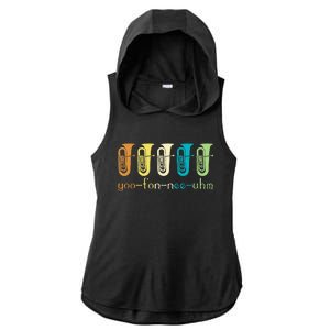 Retro Euphonium Player Euphoniumist Brass Horn Marching Band Ladies PosiCharge Tri-Blend Wicking Draft Hoodie Tank