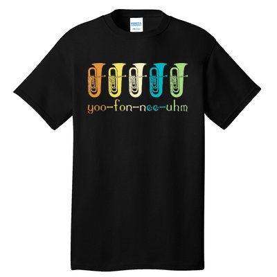 Retro Euphonium Player Euphoniumist Brass Horn Marching Band Tall T-Shirt